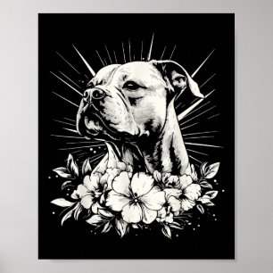 American Staffordshire Terrier Dog Lover Retro Sty Poster