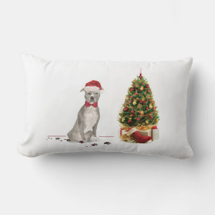 American Staffordshire Terrier Funny Christmas Dog Lumbar Cushion