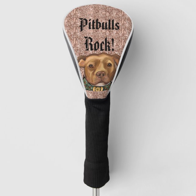 AMERICAN STAFFORDSHIRE TERRIER GOLF HEAD COVER (Front)