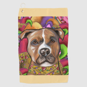 AMERICAN STAFFORDSHIRE TERRIER GOLF TOWEL