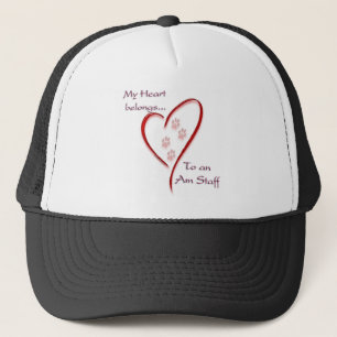 American Staffordshire Terrier Heart Belongs Trucker Hat