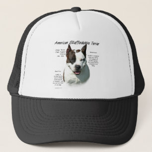 American Staffordshire Terrier History Design Trucker Hat