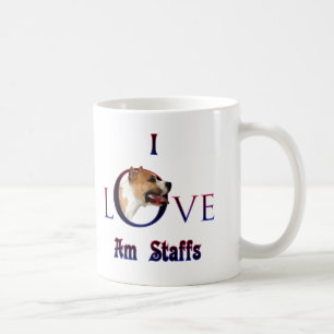 American Staffordshire Terrier I Love Coffee Mug