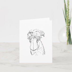 American Staffordshire Terrier Illustration Card
