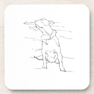 American Staffordshire Terrier Illustration Coaster
