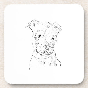 American Staffordshire Terrier Illustration Coaster