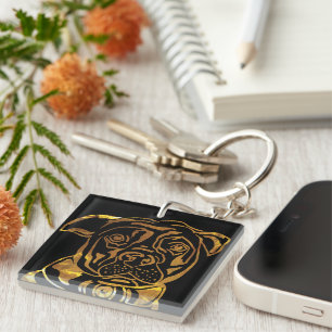 AMERICAN STAFFORDSHIRE TERRIER KEY RING