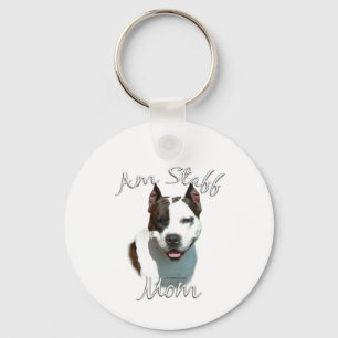 American Staffordshire Terrier Mum 2 Key Ring
