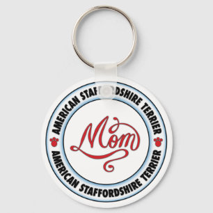 AMERICAN STAFFORDSHIRE TERRIER mum Key Ring