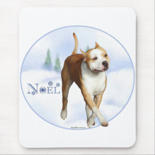 American Staffordshire Terrier Noel Mouse Pad