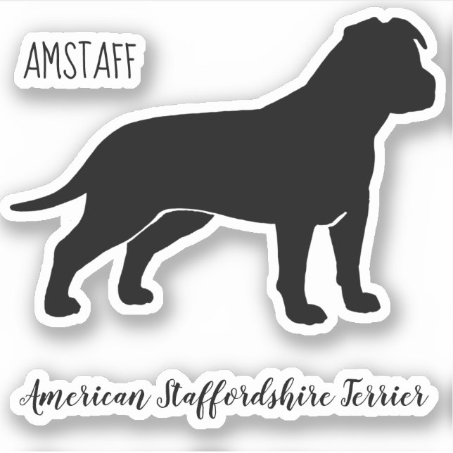 American Staffordshire Terrier Silhouette AmStaff (Front)