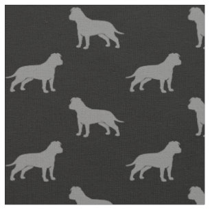 American Staffordshire Terrier Silhouettes AmStaff Fabric