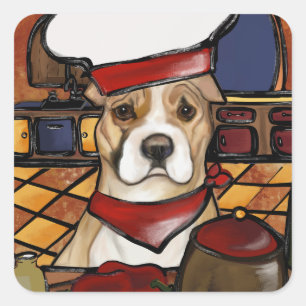 AMERICAN STAFFORDSHIRE TERRIER               SQUARE STICKER