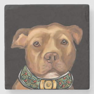 AMERICAN STAFFORDSHIRE TERRIER STONE COASTER