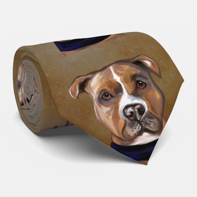 AMERICAN STAFFORDSHIRE TERRIER  TIE (Rolled)