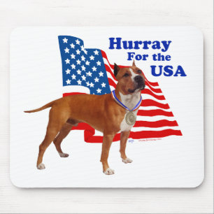 American Staffordshire Terrier USA Mouse Pad