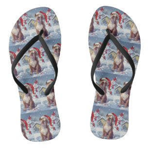 American Staffordshire Winter Wonderland Christmas Thongs