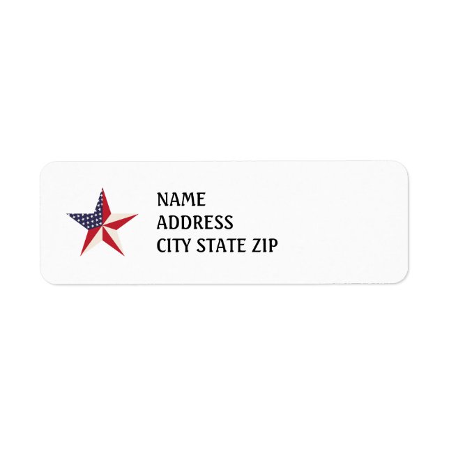 American Star Return Address Labels (Front)