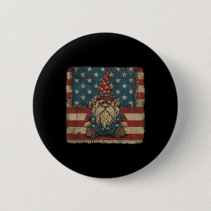 American Star Stripes 4th Of July Shirt Gnome Wome 6 Cm Round Badge
