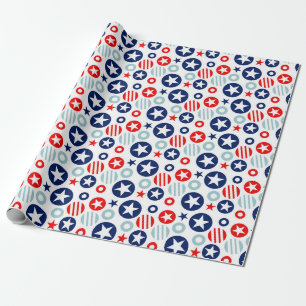 American Stars Wrapping Paper