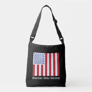 American State National with Flag Crossbody Bag