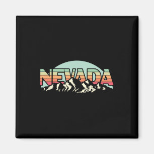American State Nevada - Vintage Mountain Nature Hi Magnet