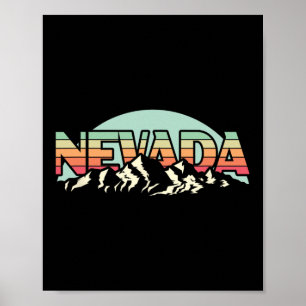 American State Nevada - Vintage Mountain Nature Hi Poster