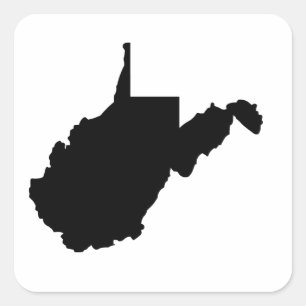 American State of West Virginia Square Sticker