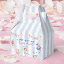 American Stripes Girl Birthday Party Favour Boxes