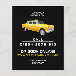 American Style Taxi Cab with Price List Flyer