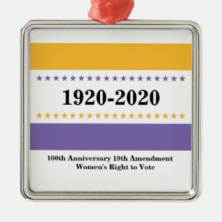 American Suffrage Victory Flag Women Vote Metal Ornament