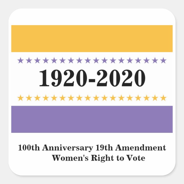 American Suffrage Victory Flag Women Vote Square Sticker (Front)