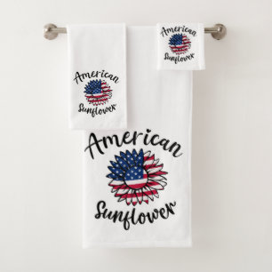 American Sunflower Bath Towel Set