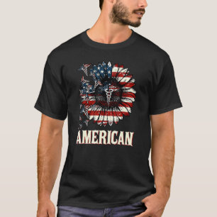 American Sunflower Registered Nurse Patriotic 4th  T-Shirt