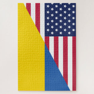 American support towards Ukraine Sherpa Blanket Jigsaw Puzzle
