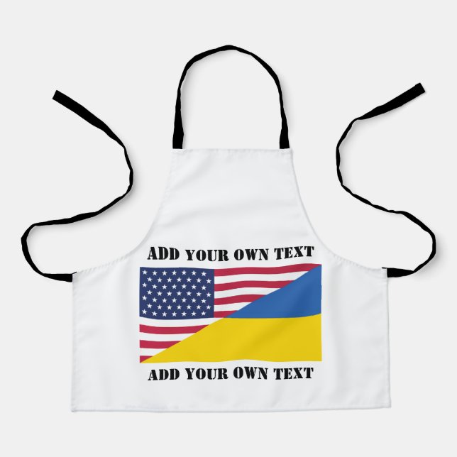 American support towards Ukraine Throw Pillow Apron (Front)