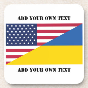 American support towards Ukraine Throw Pillow Coaster