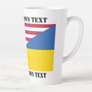 American support towards Ukraine Throw Pillow Latte Mug