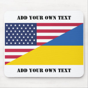 American support towards Ukraine Throw Pillow Mouse Pad
