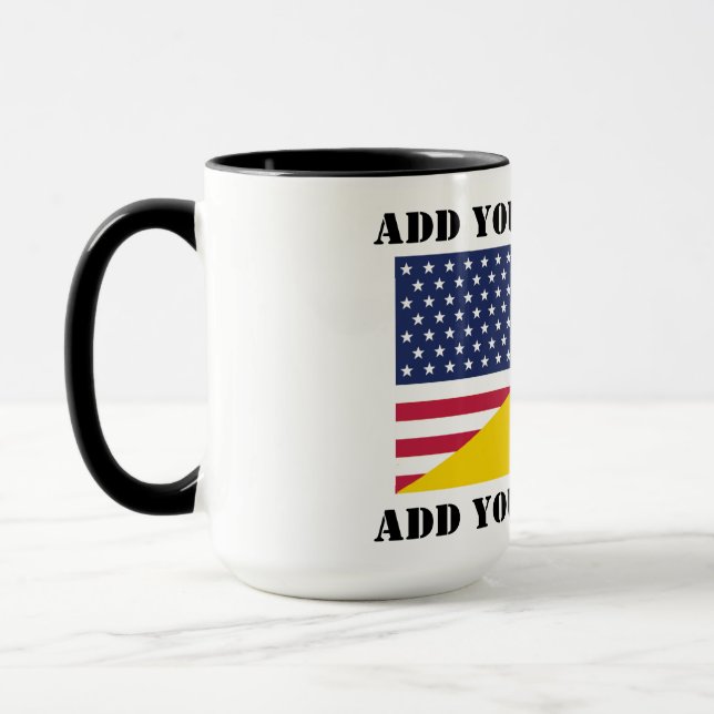 American support towards Ukraine Throw Pillow Mug (Left)