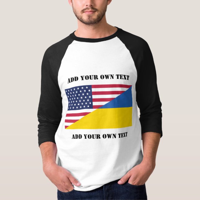 American support towards Ukraine Throw Pillow T-Shirt (Front)