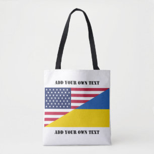 American support towards Ukraine Throw Pillow Tote Bag