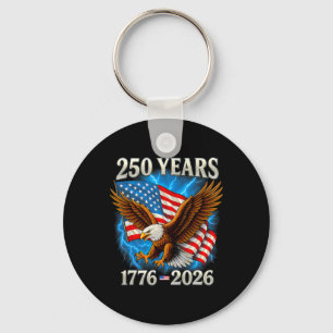 American Symbol Eagle Flag 1776 To 2026 250 Years Key Ring