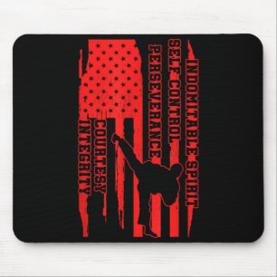 American Taekwondo USA Martial Arts Artist Team Mouse Pad