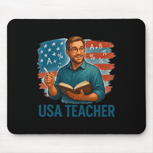 American Teacher Knowledge Education Pride  Mouse Pad (Front)