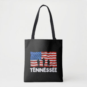 American Tennessee Flag Canvas Tote Bag Christmas