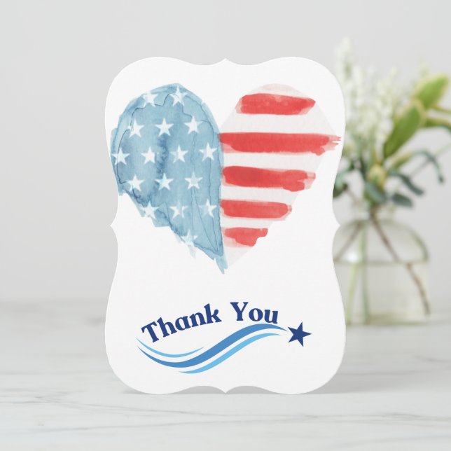 American Thank You Card (Standing Front)