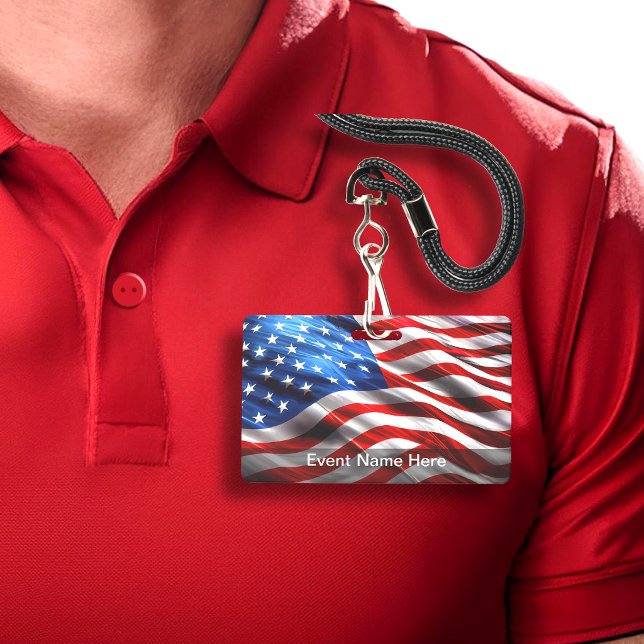 American Theme Budget Event Badges ID Badge (Creator Uploaded)