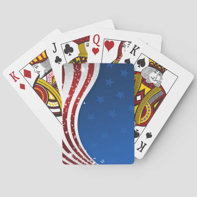 American theme stars & stripes playing cards (Back)