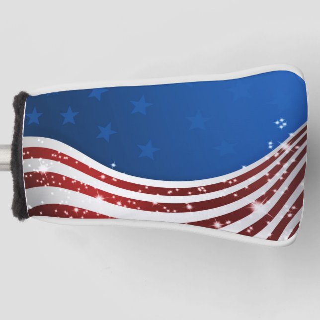 American themed stars & stripes golf head cover (Front)